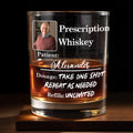 Prescription Whiskey Take One Shot Repeat As Needed - Personalized Custom Whiskey Glass - DAD290_RWG
