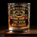 Best Dad No.1, The Man The Myth The Legend Glass - Personalized Custom Whiskey Glass - DAD292_RWG