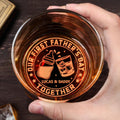 Our First Father's Day Together Baby Bottle And Whiskey Glass - Personalized Engraved Whiskey Glass - DAD298_EWG