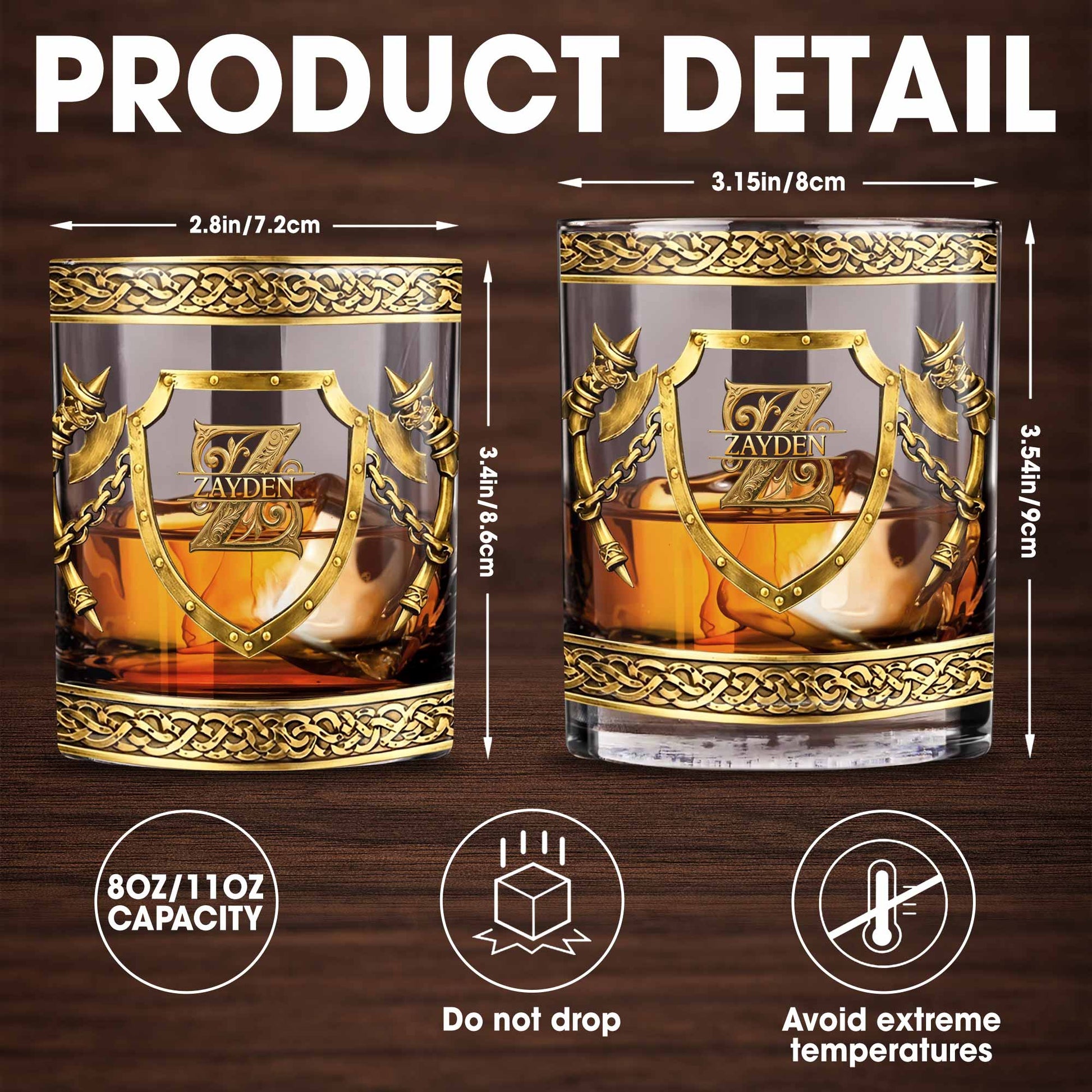 To Dad Sometimes You Forget You Are Awesome Medieval Shield And Axes - Personalized Custom Whiskey Glass - DAD326_RWG