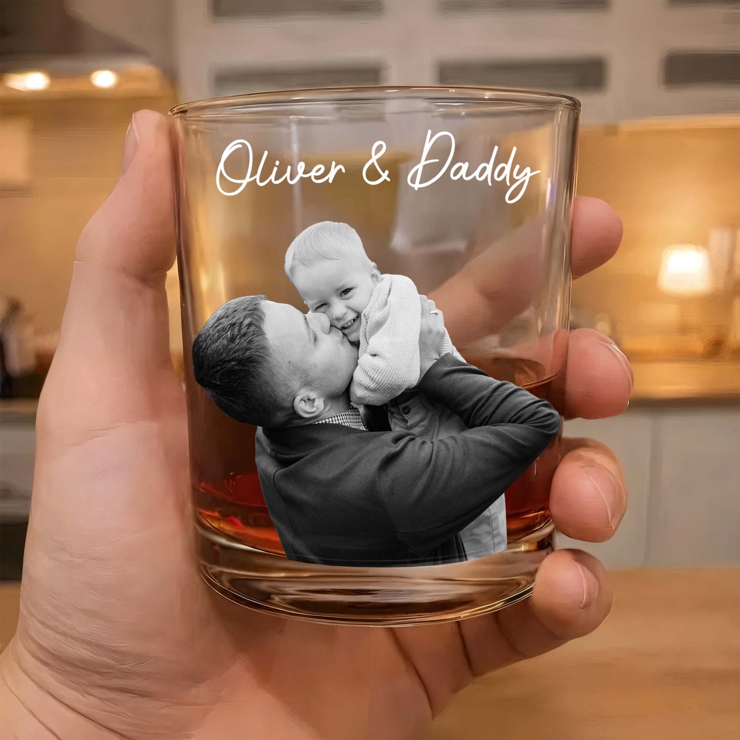 You're Doing A Great Job Cheers Custom Photo Whiskey Glass - Personalized Whiskey Glass - DAD484_PRIWI