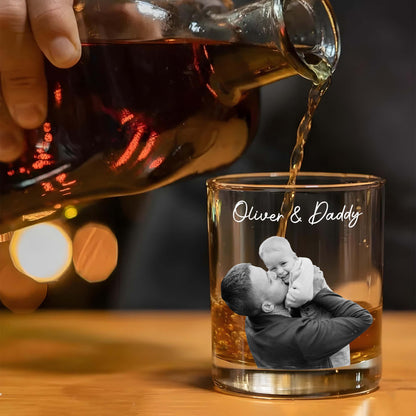 You're Doing A Great Job Cheers Custom Photo Whiskey Glass - Personalized Whiskey Glass - DAD484_PRIWI