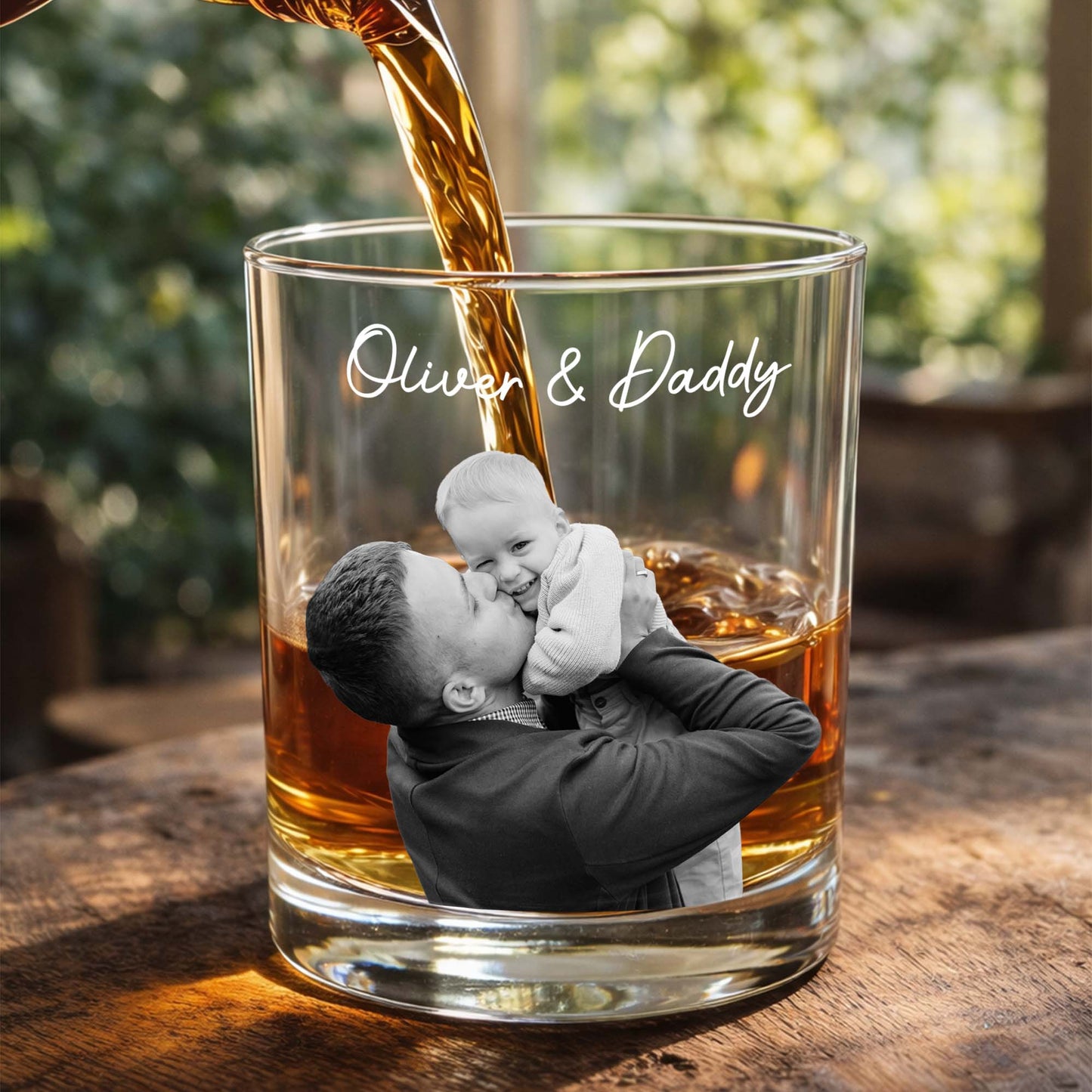 You're Doing A Great Job Cheers Custom Photo Whiskey Glass - Personalized Whiskey Glass - DAD484_PRIWI