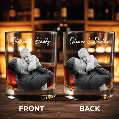 You're Doing A Great Job Cheers Custom Photo Whiskey Glass - Personalized Whiskey Glass - DAD484_PRIWI