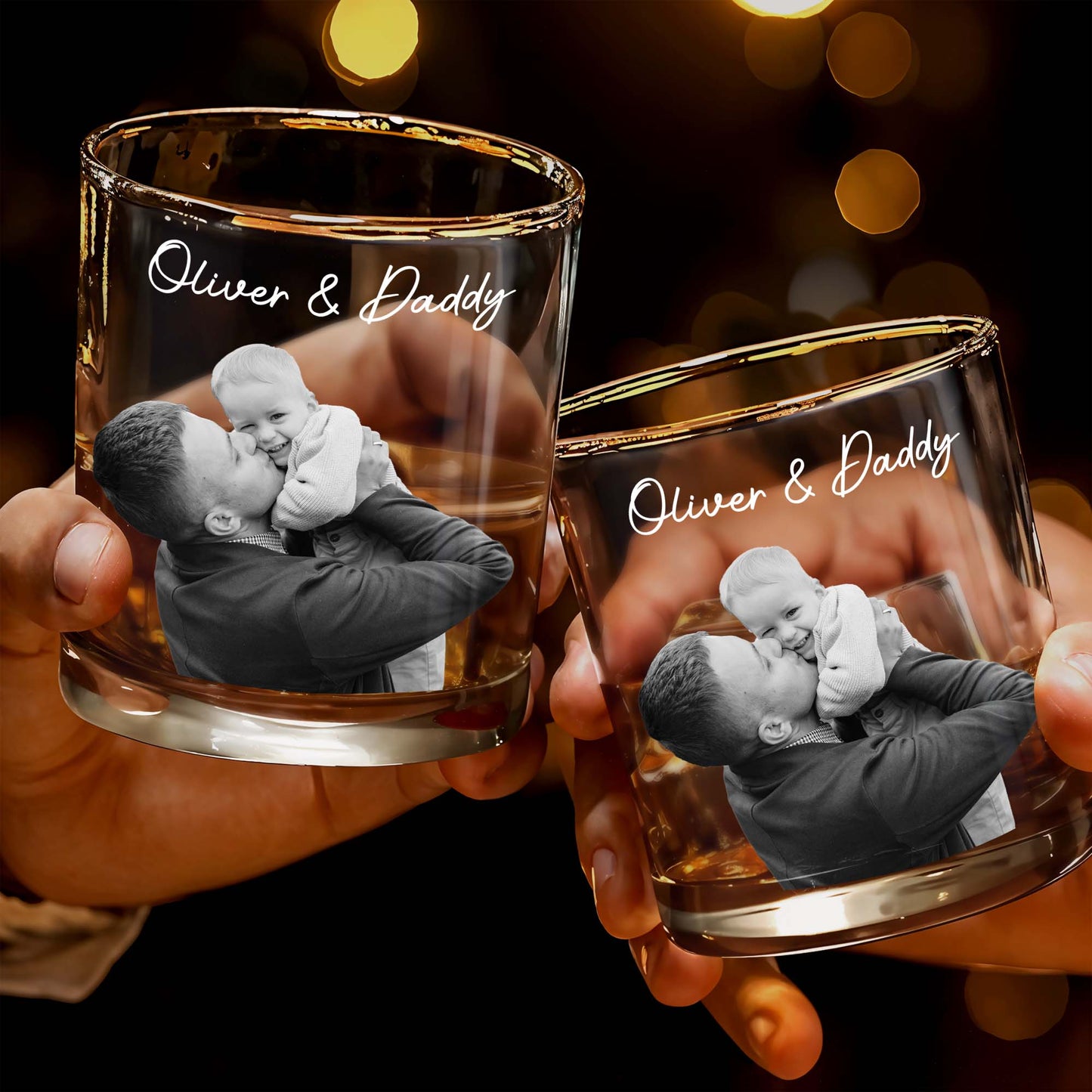 You're Doing A Great Job Cheers Custom Photo Whiskey Glass - Personalized Whiskey Glass - DAD484_PRIWI