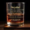 Stepdad The Best Kind Of Dad Gold Definition - Personalized Custom Whiskey Glass - DAD485_RWG