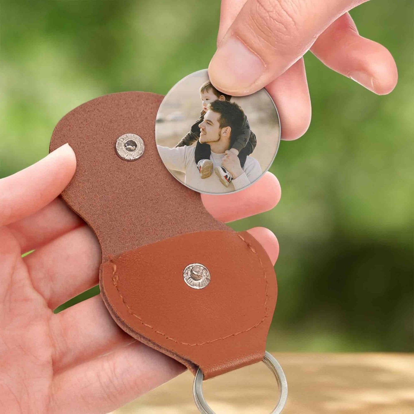Our First Father's Day Together With Baby Bottle and Glass - Personalized Custom Pocket Hug - DAD521_HTOK