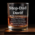 Step Dad The Best Kind Of Dad Definition Typography - Personalized Custom Whiskey Glass - DAD772_RWG