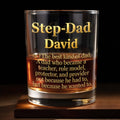 Step Dad The Best Kind Of Dad Gold Definition Design - Personalized Custom Whiskey Glass - DAD779_RWG