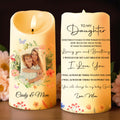 To My Daughter, I Would Use My Last Breath To Say I Love You - Personalized Custom LED Candle - DAU003_LECA