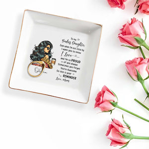 Reminder Love From Mom To Daughter - Personalized Custom Jewelry Dish - DAU004_SCRD