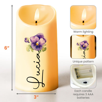 Illuminating Life’s Precious Moments Candle - Personalized Custom LED Candle - DAU019_LECA