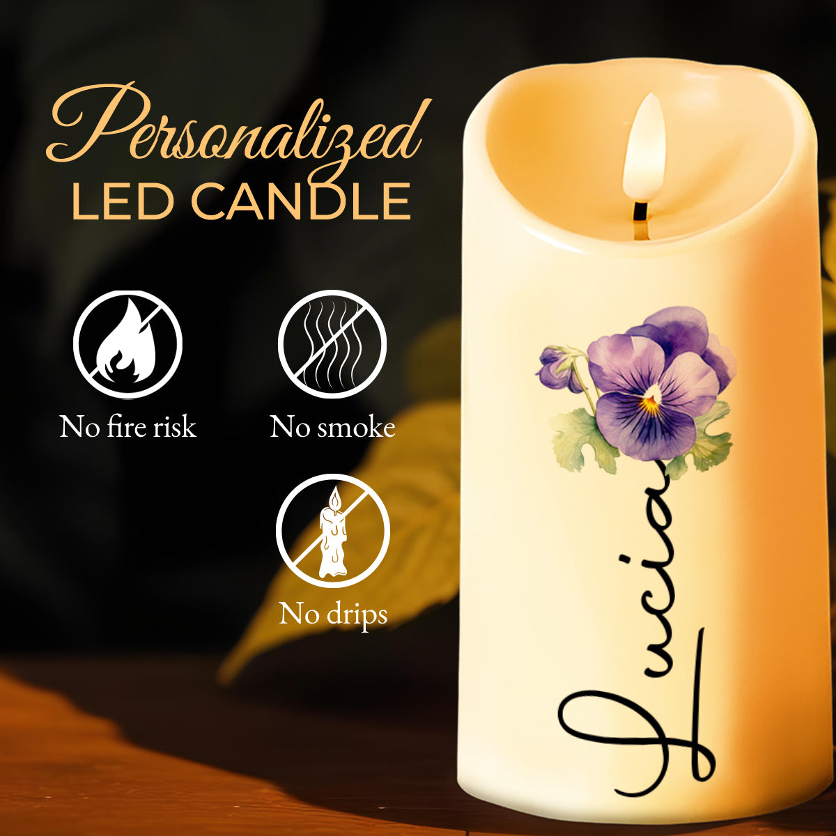 Illuminating Life’s Precious Moments Candle - Personalized Custom LED Candle - DAU019_LECA
