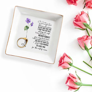 Emotional Message Of Love & Safety Jewelry Dish - Personalized Custom Jewelry Dish - DAU025_SCRD