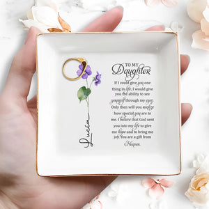 Gift From Heaven Inspirational Quote - Personalized Custom Jewelry Dish - DAU026_SCRD