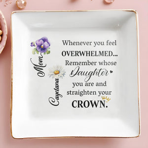 Straighten Your Crown Personalized Jewelry Dish - Personalized Custom Jewelry Dish - DAU031_SCRD