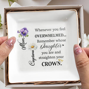 Straighten Your Crown Personalized Jewelry Dish - Personalized Custom Jewelry Dish - DAU031_SCRD