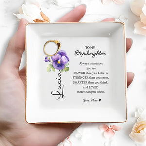 Braver Than You Believe Stronger Than You Seem - Personalized Custom Jewelry Dish - DAU033_SCRD
