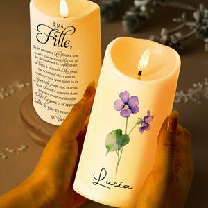 Lighting Up Your Precious Moments LED Candle - Personalized Custom LED Candle - DAU039_LECA