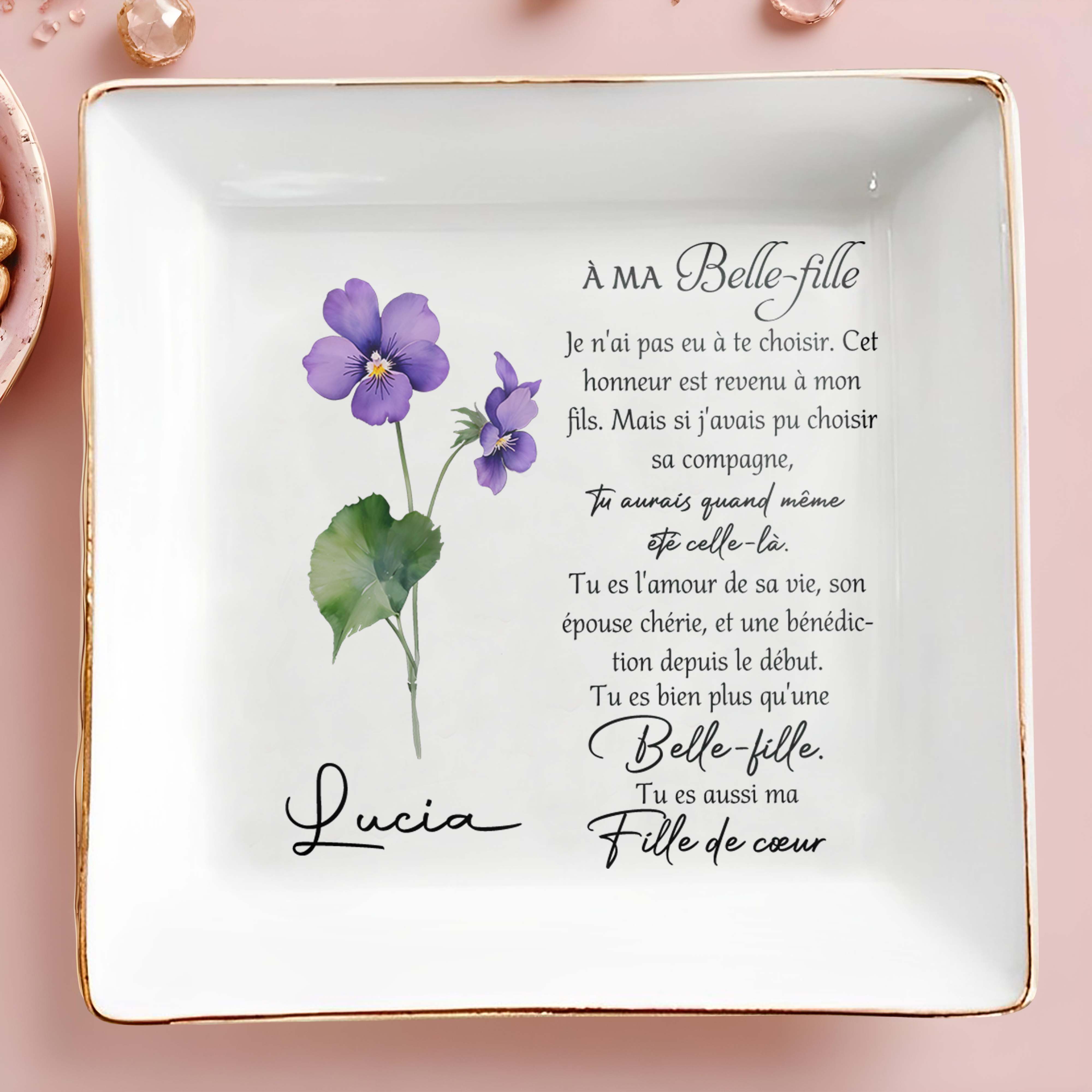 You Are Also My Daughter Of The Heart - Personalized Custom Jewelry Dish - DAU041_SCRD
