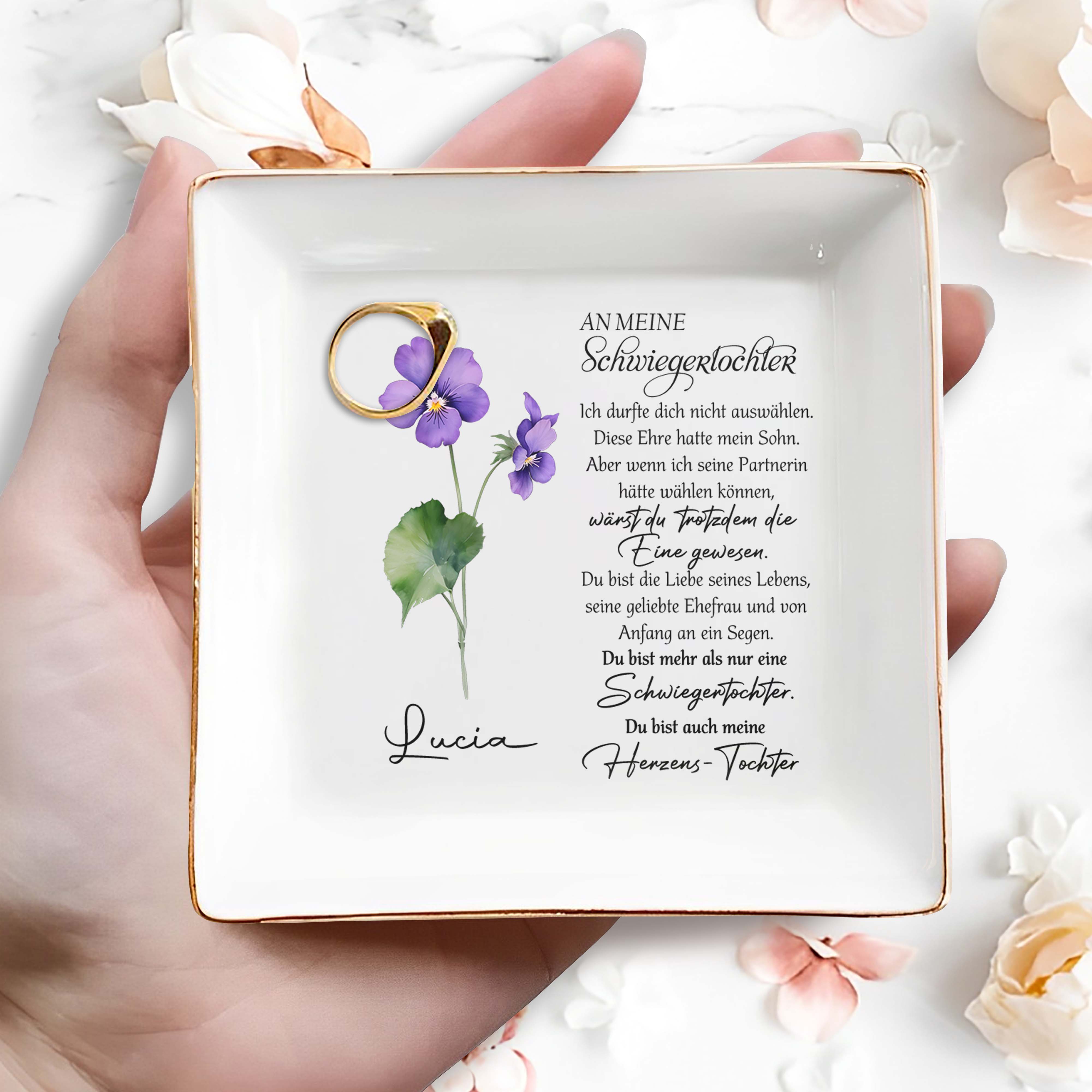 You Are The Dear One In My Life Beloved Daughter - Personalized Custom Jewelry Dish - DAU043_SCRD