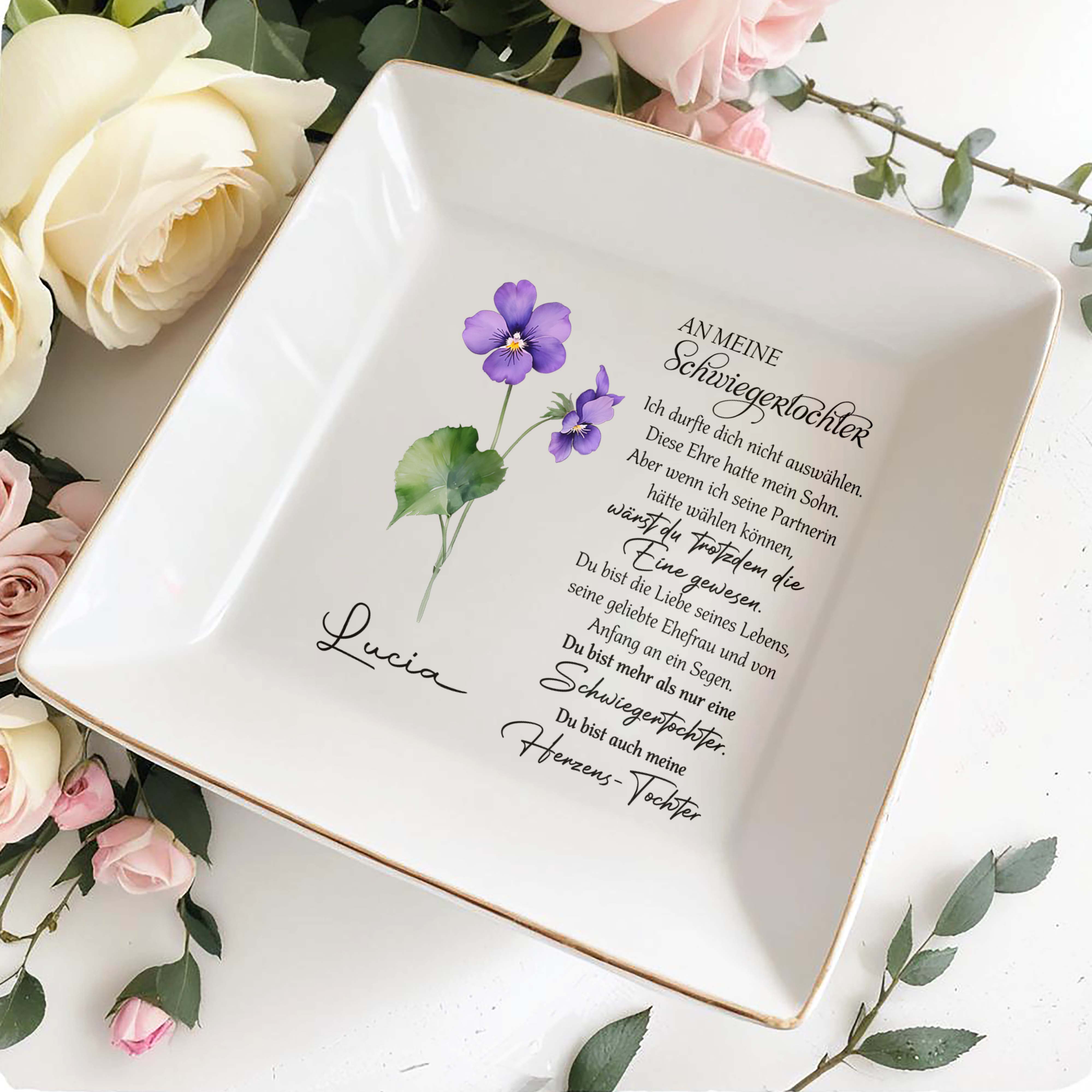 You Are The Dear One In My Life Beloved Daughter - Personalized Custom Jewelry Dish - DAU043_SCRD