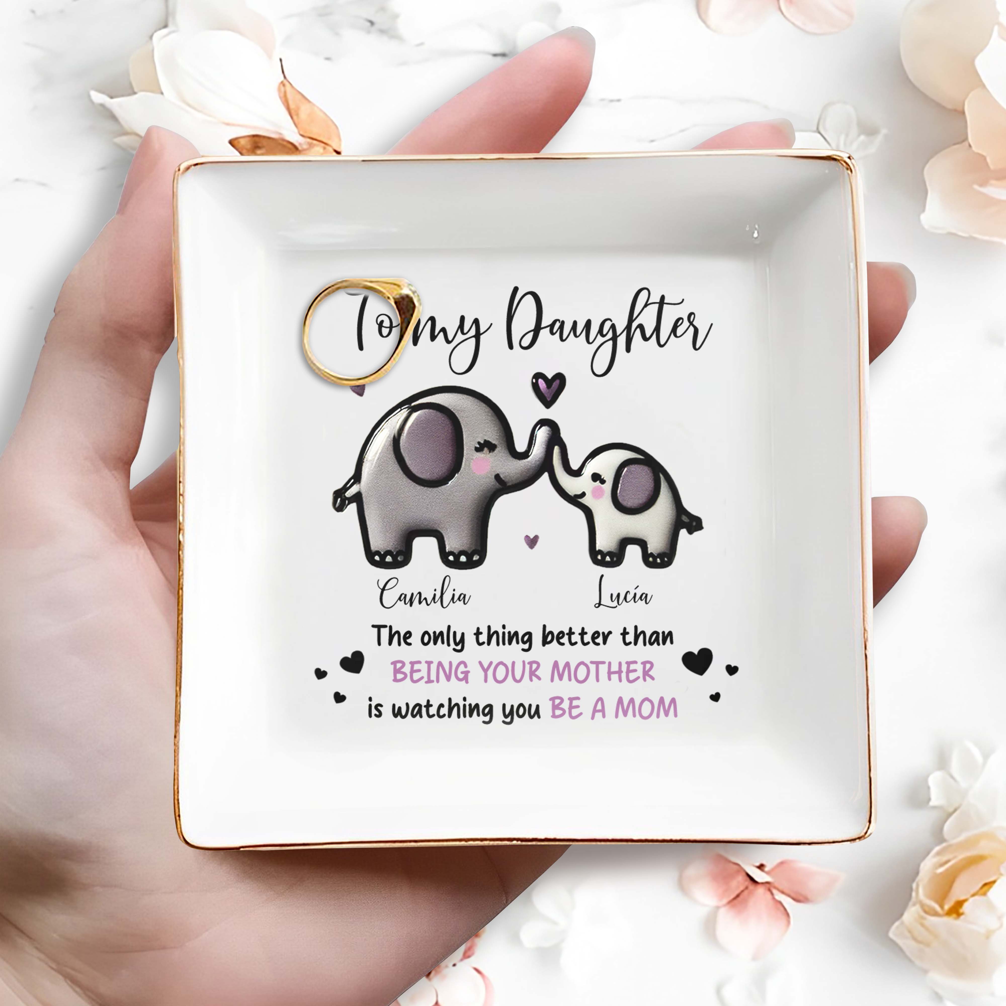 The Only Thing Better Than Having You For A Daughter - Personalized Custom Jewelry Dish - DAU053_SCRD