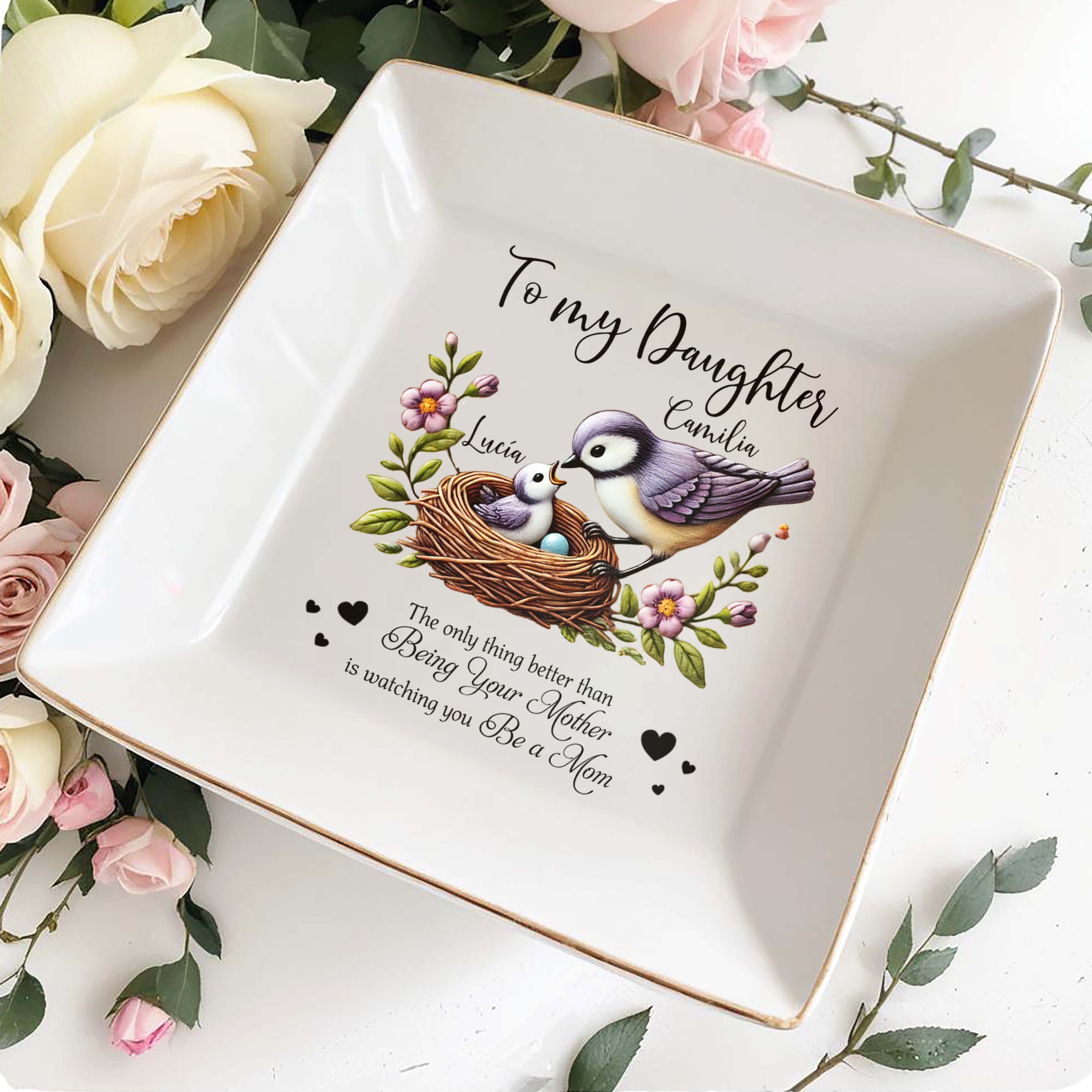 The Only Thing Better Is Watching You Be A Mom - Personalized Custom Jewelry Dish - DAU055_SCRD