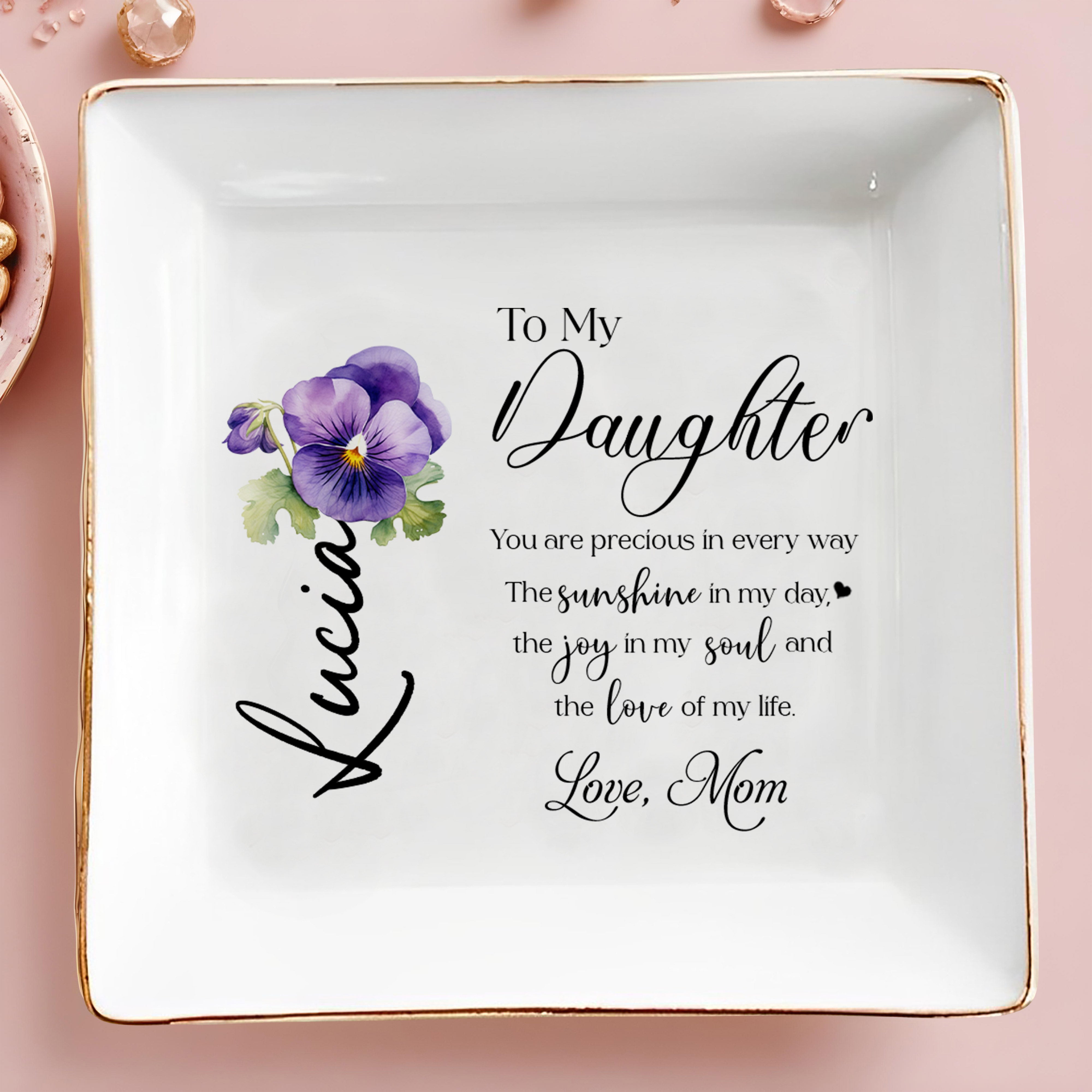 Precious Sunshine, Joy, And Love - Personalized Custom Jewelry Dish - DAU059_SCRD