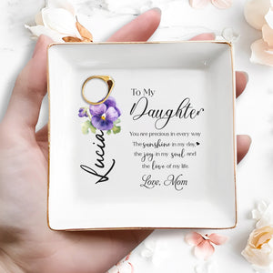 Precious Sunshine, Joy, And Love - Personalized Custom Jewelry Dish - DAU059_SCRD