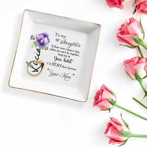 Cherish Every Moment Jewelry Dish - Personalized Custom Jewelry Dish - DAU061_SCRD