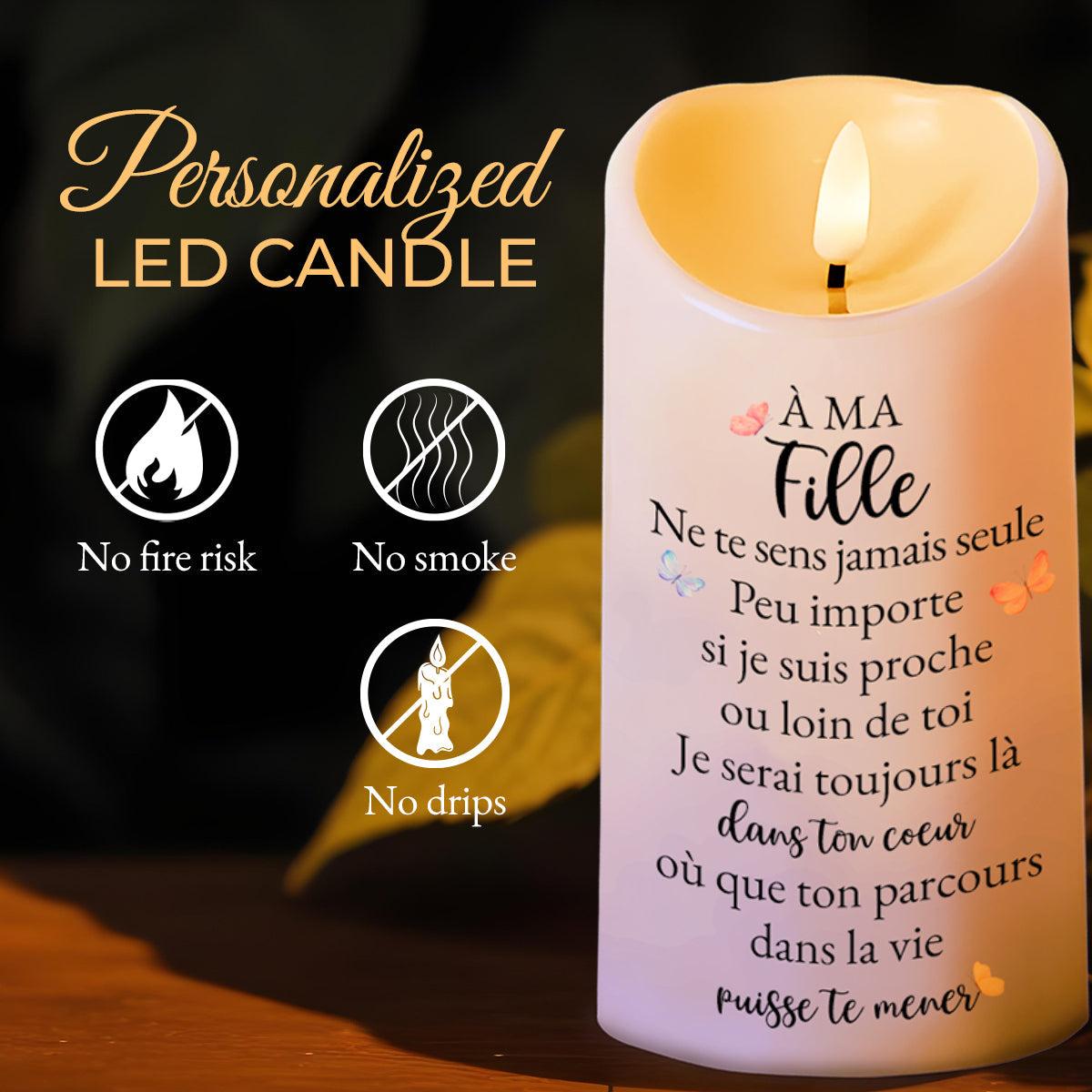 Lighting The Way Memories That Last Forever Candle - Personalized Custom LED Candle - DAU069_LECA