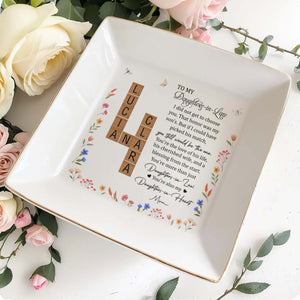To My Daughters-in-Law, You're Also My Daughters-in-Heart - Personalized Custom Jewelry Dish - DAU076_SCRD