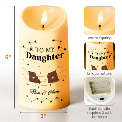 Always Remember You Are Braver, Stronger, Smarter, Heart and Stars - Personalized Custom LED Candle - DAU081_LECA