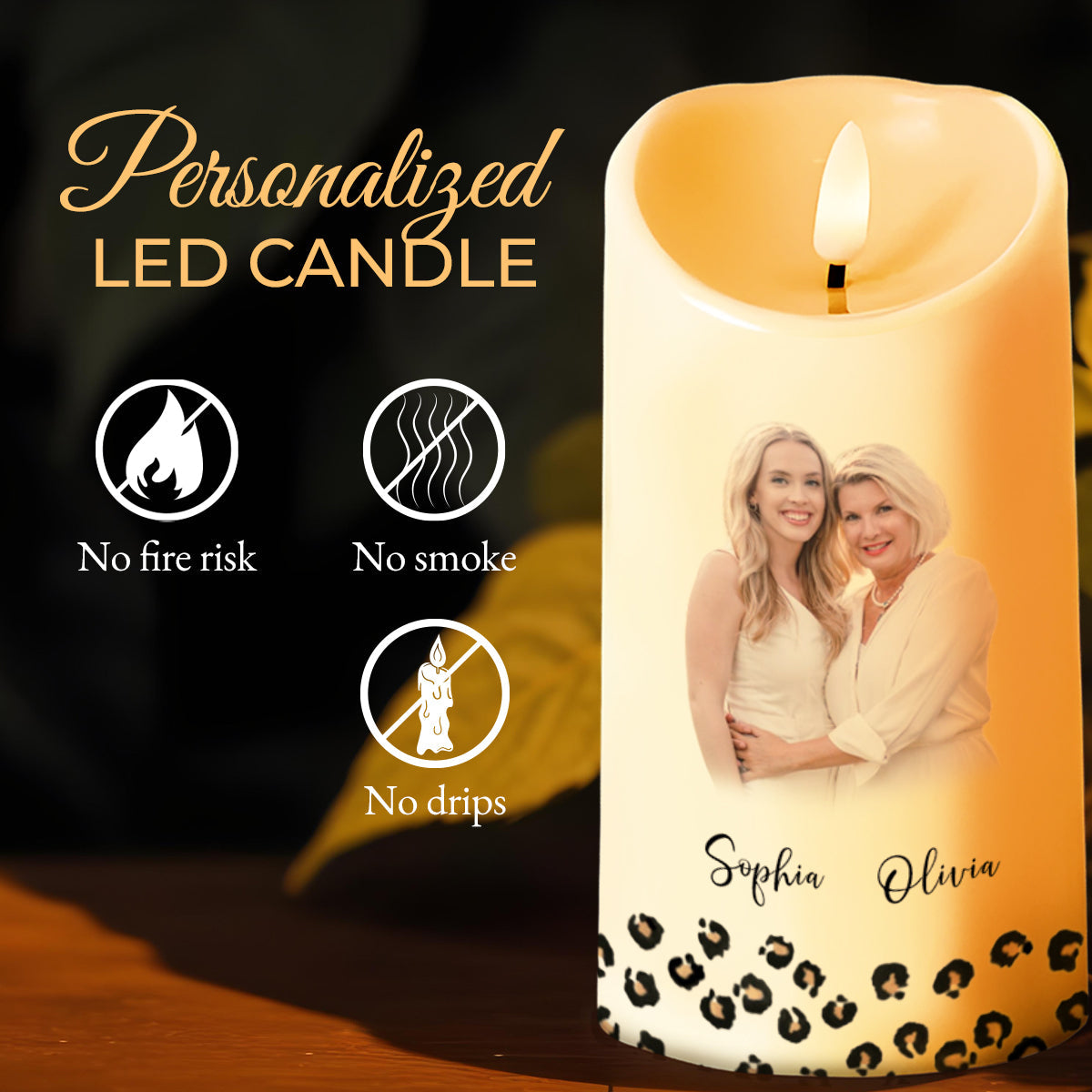 Whisper Back I Am the Storm Reminder For Daughter - Personalized Custom LED Candle - DAU088_LECA