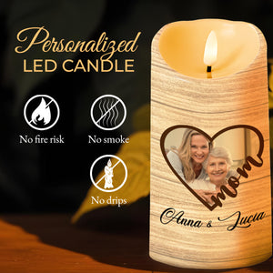 To My Daughter See Yourself Through My Eyes Heart Candle - Personalized Custom LED Candle - DAU091_LECA