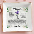 To My Daughter, The Dad Who Will Love & Protect You - Personalized Custom Jewelry Dish - DAU098_SCRD