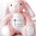 To My Daughter, Whenever You Feel Overwhelmed, Flowers and Crown - Personalized Stuffed Bunny - DAU102_BUN