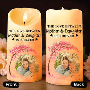 The Love Between Mother & Daughter Is Forever, Cherry Blossom Tree - Personalized Custom LED Candle - DAU112_LECA