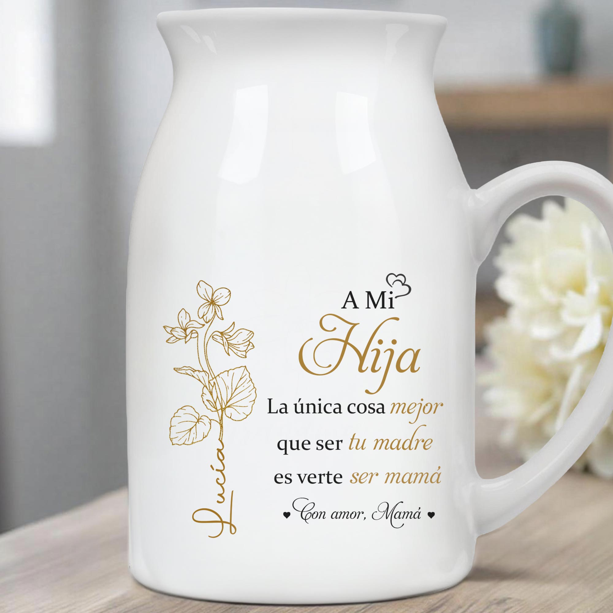 A Mi Hija - Personalized Ceramic Flower Vase