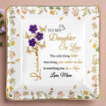 Watching You Be A Mom, Flowers And Butterflies Dish - Personalized Custom Jewelry Dish, Ceramic Dish, Square Shape - DAU181_SCRF