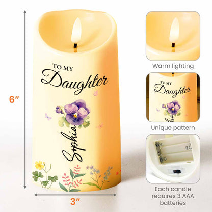 Once Upon A Time When I Asked God For An Angel - Personalized Custom LED Candle - DAU188_LECA
