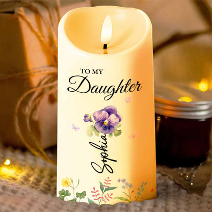Once Upon A Time When I Asked God For An Angel - Personalized Custom LED Candle - DAU188_LECA
