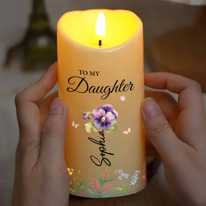 Once Upon A Time When I Asked God For An Angel - Personalized Custom LED Candle - DAU188_LECA