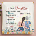 Always Remember You're Braver, Stronger, Smarter - Personalized Custom Jewelry Dish, Ceramic Dish, Square Shape - DAU189_SCRF