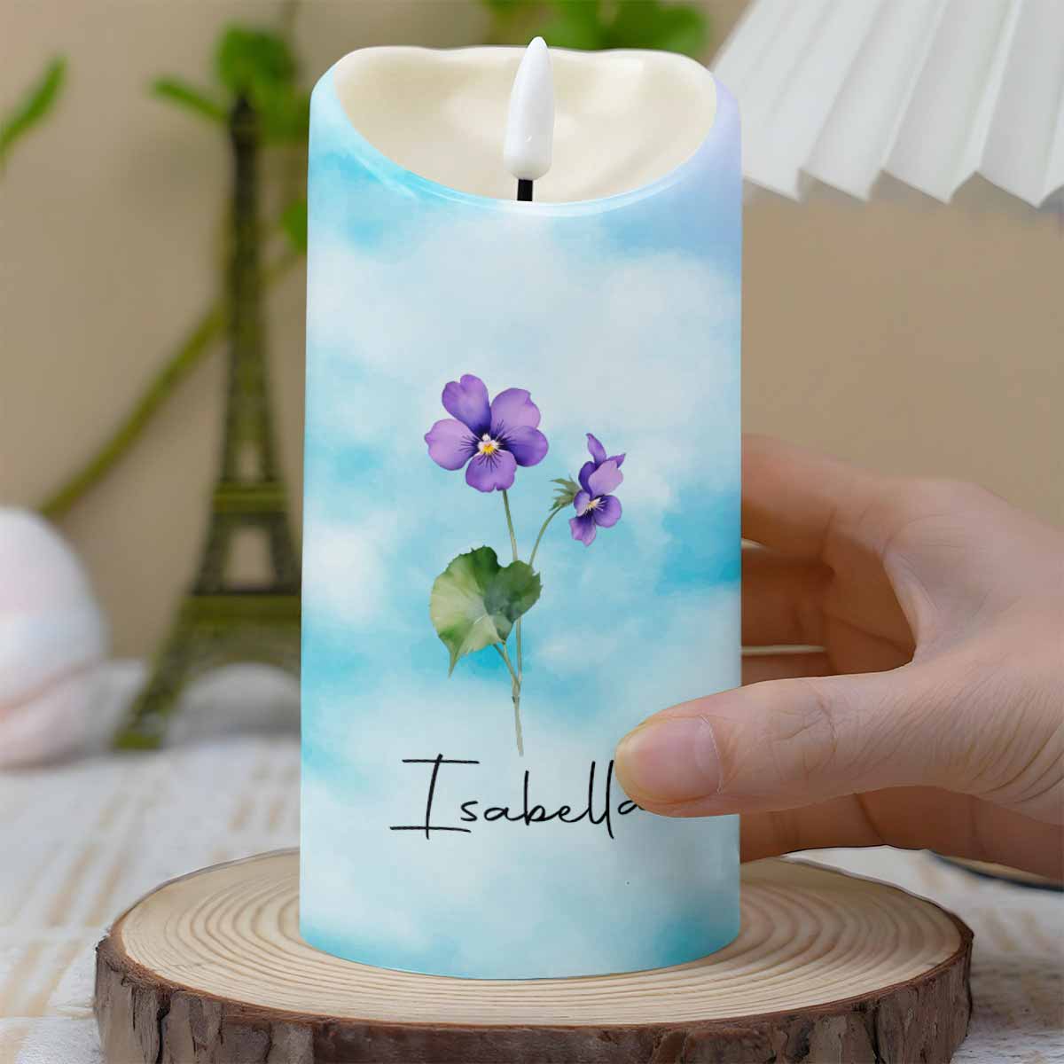 To My Daughter, I Will Always Be There, Flowers - Personalized Custom LED Candle - DAU195_LECA