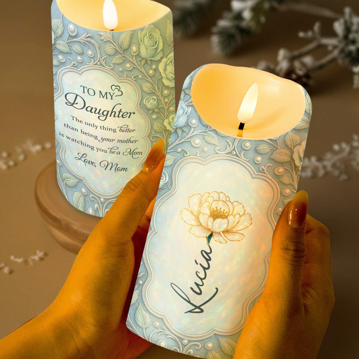 To My Daughter, The Only Thing Better Than Being Your Mother - Personalized Custom LED Candle - DAU231_LECA