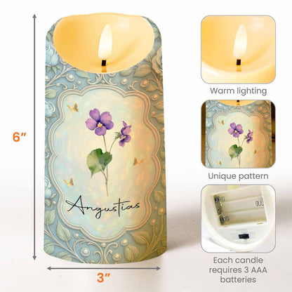 To My Daughter, Never Forget That I Love You, Flowers And Butterflies - Personalized Custom LED Candle - DAU232_LECA