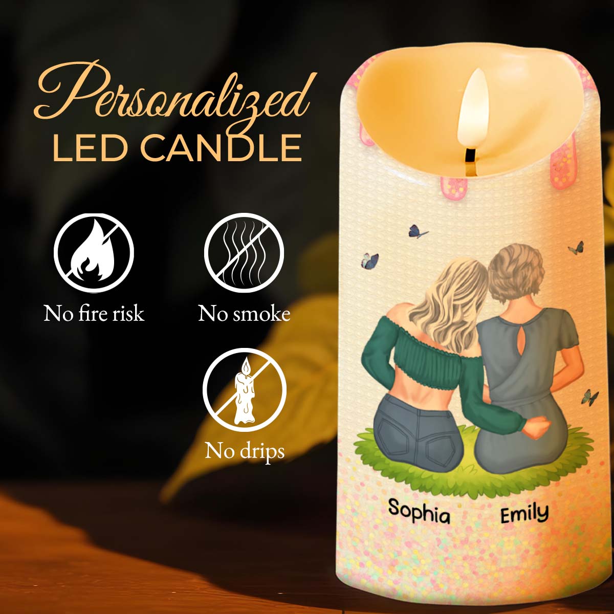To My Badass Daughter, I Am The Storm Candle - Personalized Custom LED Candle - DAU239_LECA