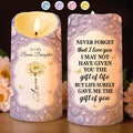To My Bonus Daughter, Love and Flowers LED Candle - Personalized Custom LED Candle - DAU264_LECA